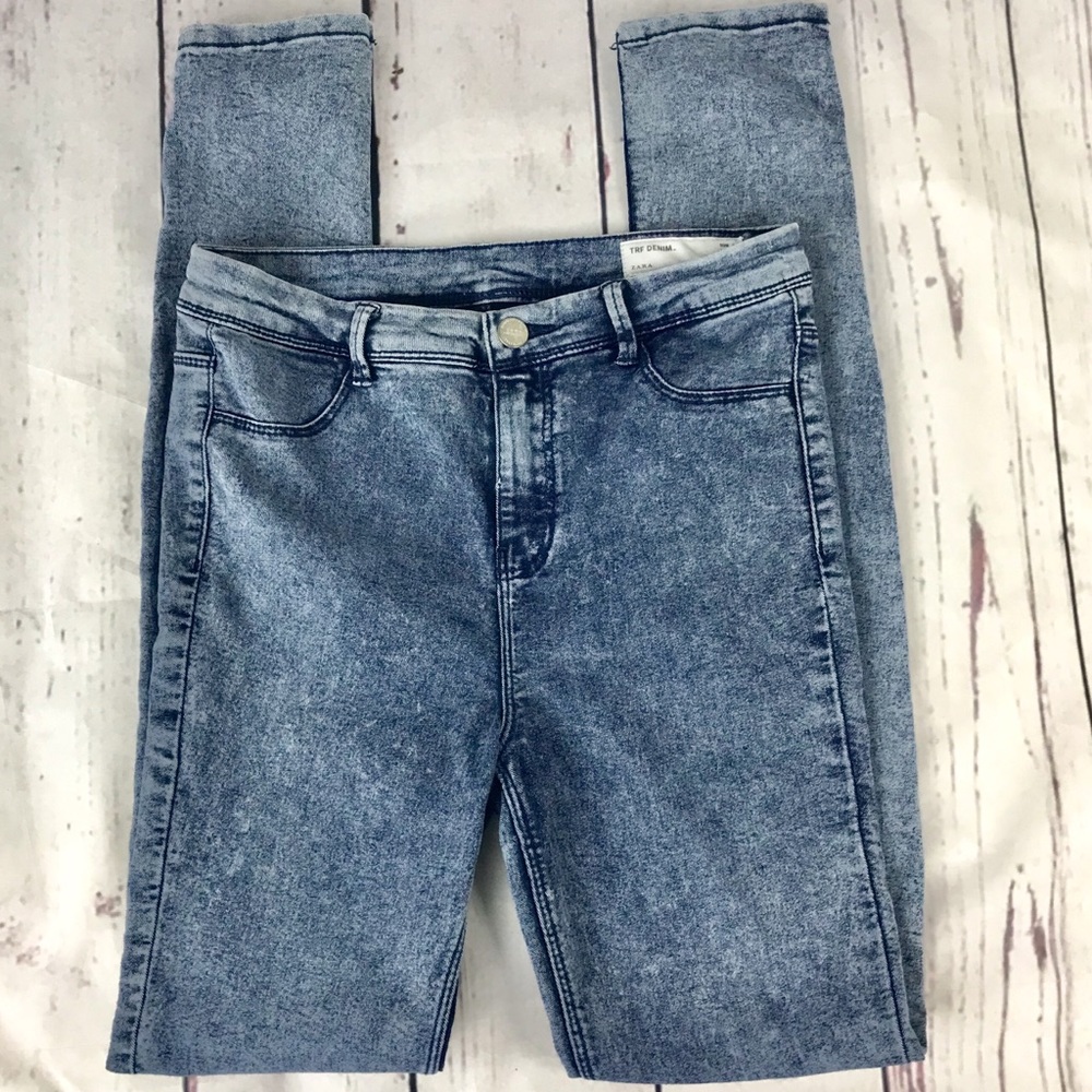 *2/$20* Zara Trafaluc Jeggings in Med Acid Wash, 6 - Picture 3 of 8